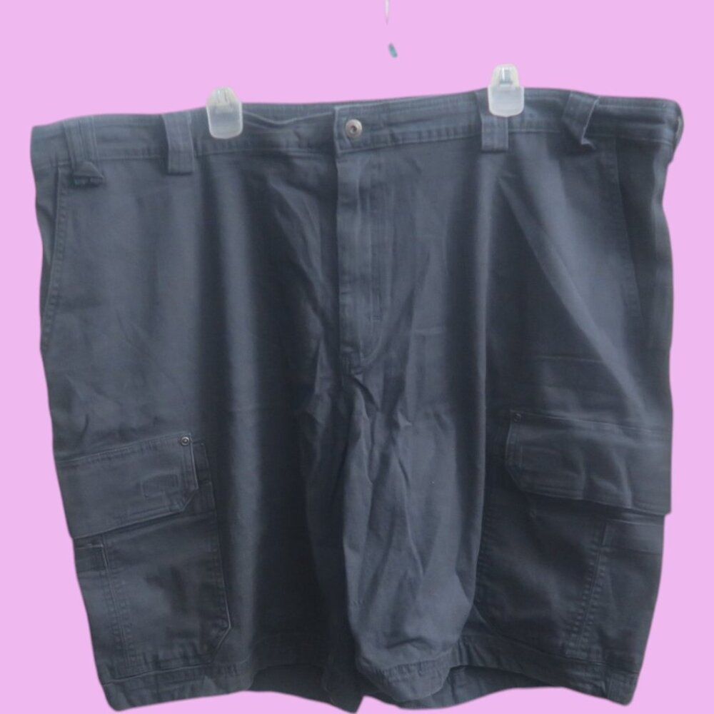 Duluth trading company men's cargo shorts flex fire hose in blue size 46.